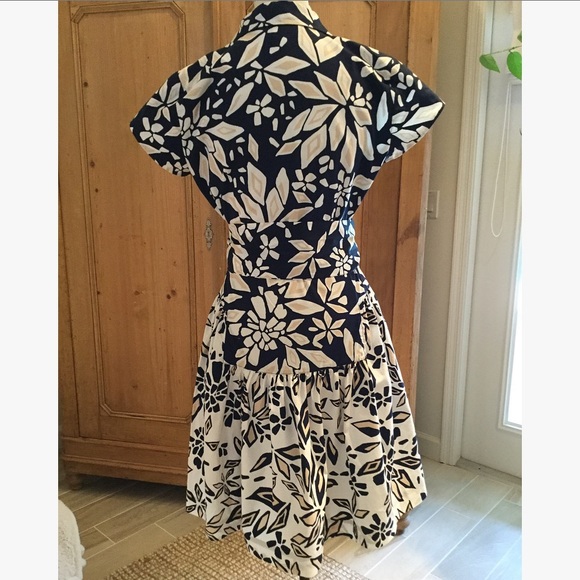 Diane von Furstenberg navy patterned shirtdress - Picture 6 of 8